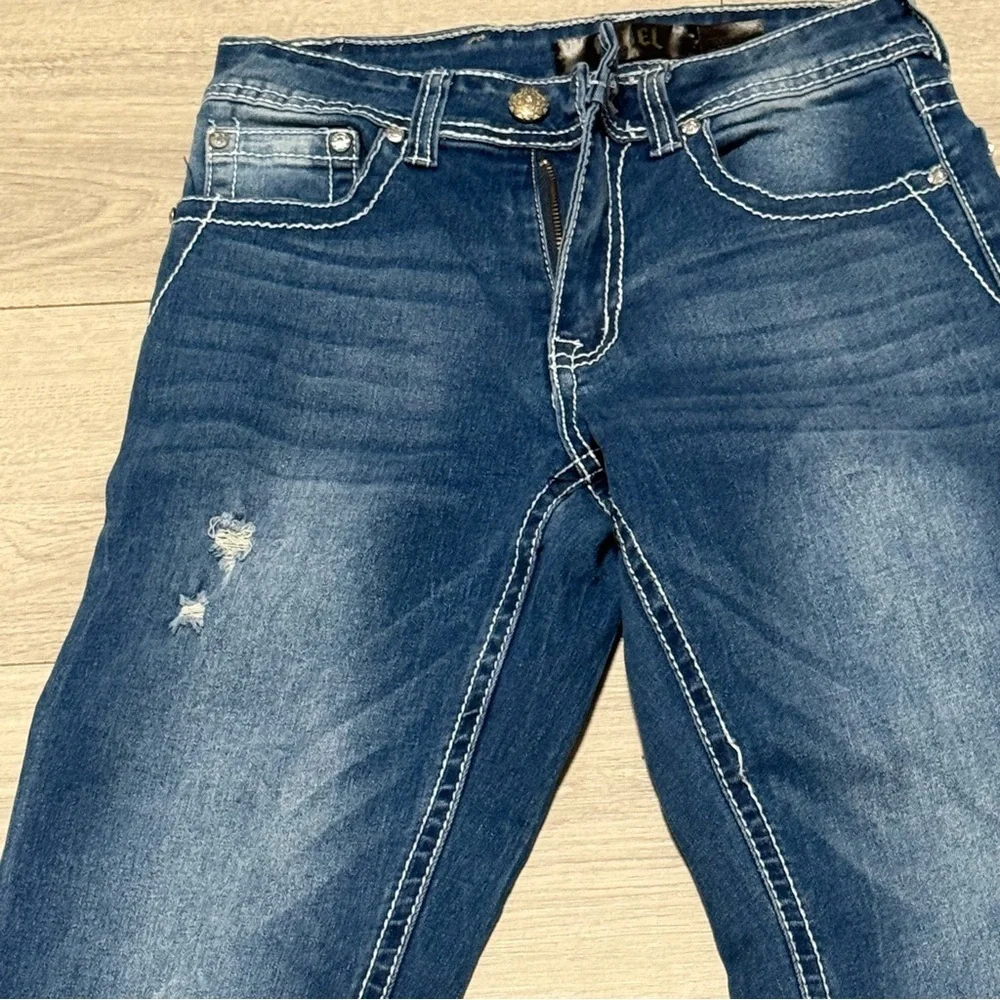 REBEL Jeans Embellished Flare Jeans Sz 7/26‎